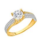 14 Ayar Altın Tektaş Yüzük E342