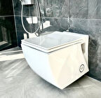 Creavit Trend Kare Asma Klozet + Nkp Duroplast Yavaş Kapanır Kapak