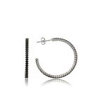 Harem Altın Gümüş Tamtur Siyah Taşlı Küpe