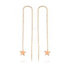 Gümüş Zincirli Deniz Yıldızı Küpe