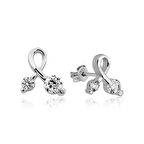 ​Gümüş Zirkon Taşlı Çivili Kadın Küpe