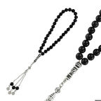 Ebuz Doğaltaş Metal Püsküllü Mavi Yıldız Taşı Tesbih