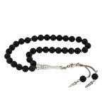 Ebuz ​Doğaltaş Metal Püsküllü Lacivert Yıldız Taşı Tesbih