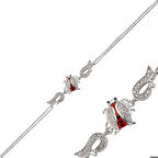 Ebuz Gümüş Uğur Böceği Kadın Bileklik