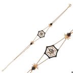 Ebuz Gümüş Rose Örümcek Ağı Kadın Bileklik