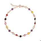 Ebuz Gümüş Renkli Taşlı Kadın Bileklik