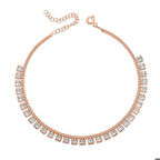 Ebuz Gümüş Zirkon Taşlı Rose Halhal