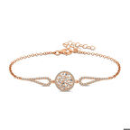 Ebuz Gümüş Rose Baget Taşlı Bileklik