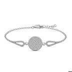 Ebuz Gümüş Zirkon Taşlı Daire Bileklik