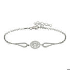 Ebuz Gümüş Rodyum Oval Baget Bileklik