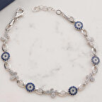 Ebuz Gümüş Kelebek Nazar Kadın Bileklik