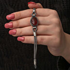 Ebuz Gümüş Akik Taşlı Kazaziye Bileklik