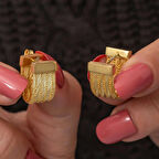 Ebuz Gümüş Trabzon Hasır Çivili Kadın Küpe