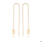 Ebuz Gümüş Zincirli Sonsuzluk Küpe