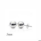 Ebuz Gümüş Top Küpe - 5 mm