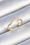 Gold Renk Zirkon Taşlı Kadın Yüzük - EBJ241214W29765