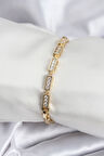 Pirinç VIP Seri Gold Renk Parçalı Model Kadın Bileklik - EBJ250920W37873