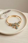 Mavi Arı Model Gold Renk Charm Bileklik - EBJ260725W44477