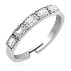 Ebuz Gümüş Ayarlanabilir Baget Kadın Yüzük