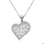 Ebuz Gümüş Kalpli Kadın Kolye