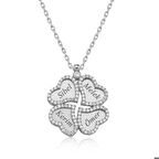 Ebuz Gümüş İsimli Kapli Yonca Kadın Kolye