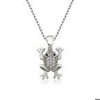 Ebuz Gümüş Kurbağa Kadın Kolye