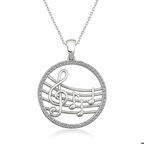 Ebuz Gümüş Müzik Temalı Kadın Kolye