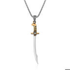 Ebuz Gümüş Kılıç Erkek Kolye