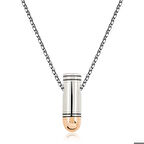 Ebuz ​Gümüş Mermi Kolye