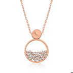 Ebuz Gümüş Rose Çiğ Damlası Kadın Kolye