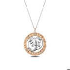 Ebuz Gümüş Rose Yengeç Burcu Kolye