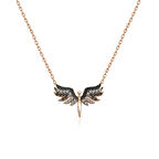 Ebuz ​Gümüş Rose Mikail Meleği Kadın Kolye