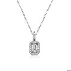 Ebuz Gümüş Baget Taşlı Kadın Kolye