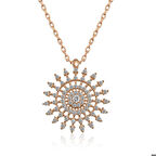 Ebuz Gümüş Güneş Kolye