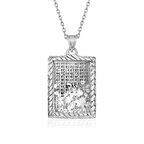 Ebuz Gümüş Esma'ül Hüsna Yazılı Kolye