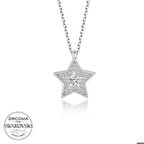 Ebuz Swarovski Taşlı Gümüş Yıldız Kadın Kolye