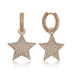 Ebuz Gümüş Halka Yıldız Kadın Küpe