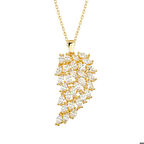 Ebuz ​Gümüş Gold Melek Kanadı Kadın Kolye