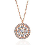 Ebuz ​Gümüş Rose Çiçek Kadın Kolye