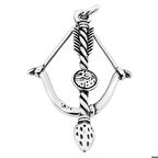 Ebuz Gümüş Ok Yay Erkek Kolye Ucu