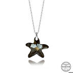 Ebuz Swarovski Crystal Taşlı Deniz Yıldızı Gümüş Kadın Kolye