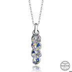 Ebuz Swarovski Crystal Taşlı Salkım Gümüş Kadın Kolye