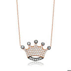 Ebuz Gümüş Kraliçe Tacı Kadın Kolye