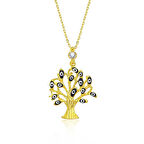 Ebuz Gümüş Dilek Ağacı Kadın Kolye