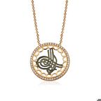 Ebuz Gümüş Tuğralı Kadın Kolye