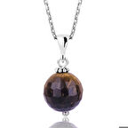 Ebuz Gümüş Kaplan Gözü Kadın Kolye