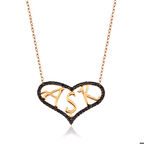 Ebuz Gümüş Kalpli Aşk Kadın Kolye