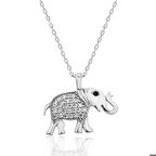 Ebuz Gümüş Fil Kadın Kolye