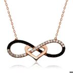 Ebuz Gümüş Kalpli Sonsuzluk Kadın Kolye