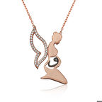 Ebuz Gümüş Anne Vav Kolye